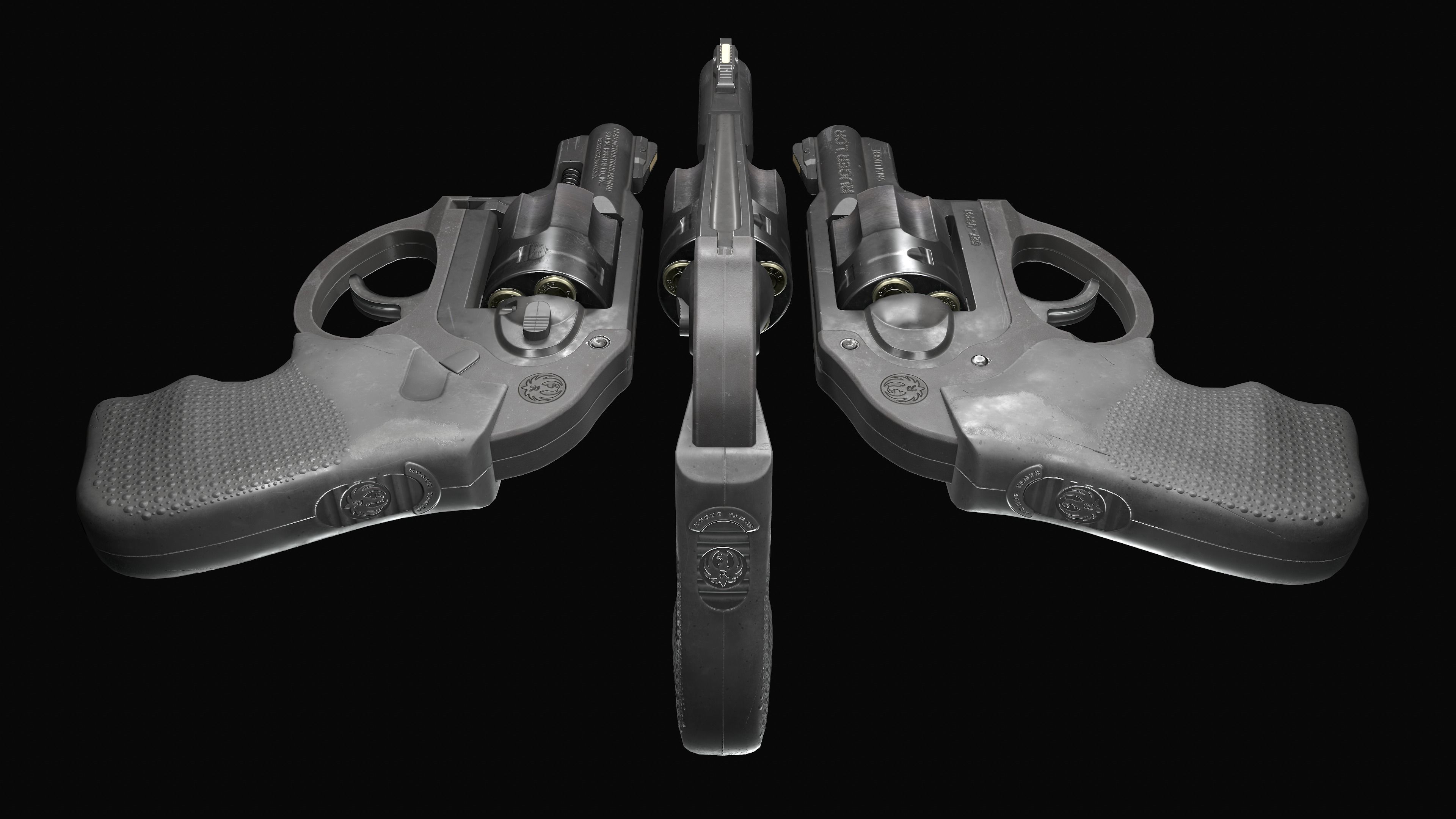 Ruger LCR 9mm Low-poly 3D model_1