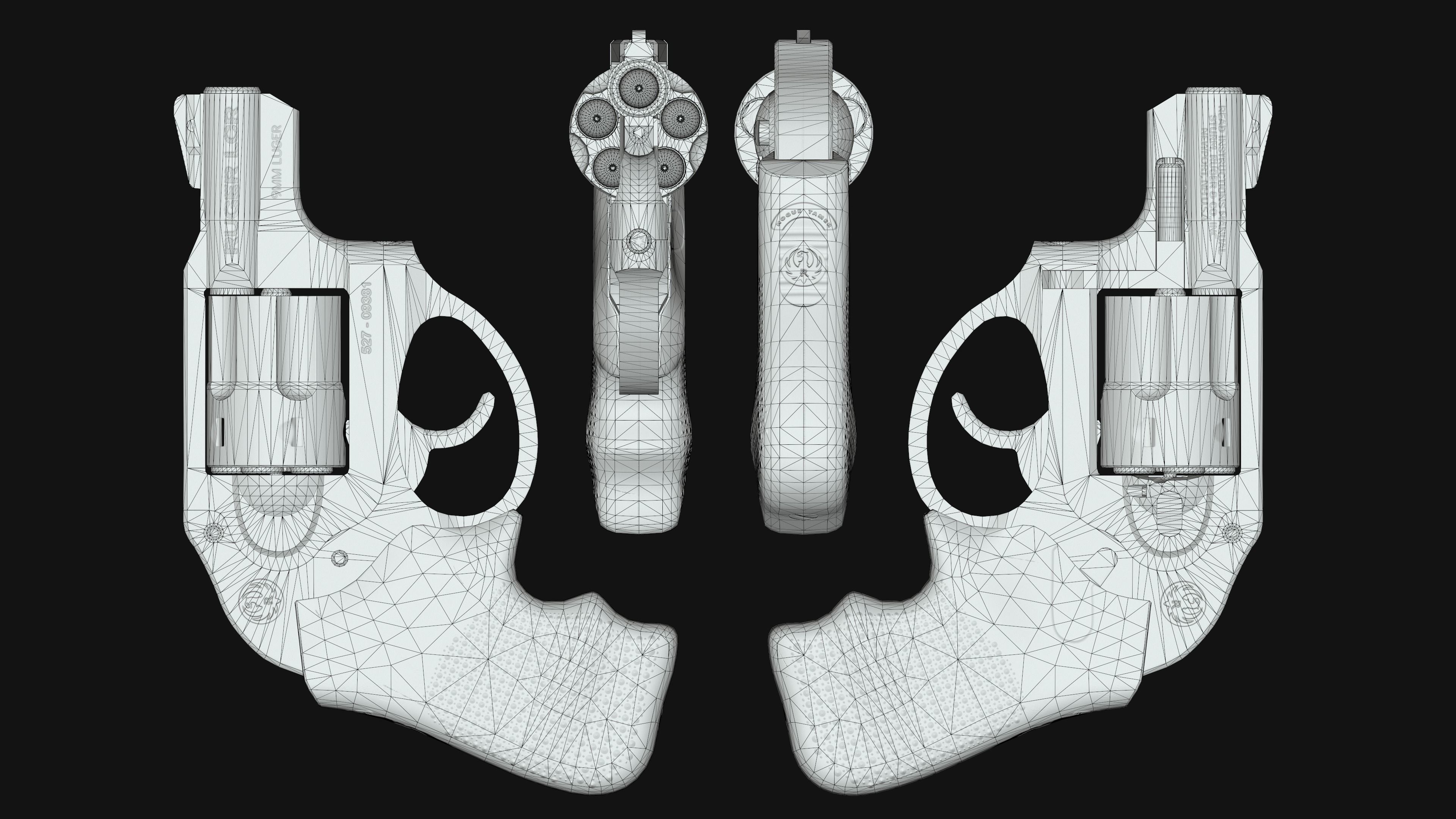 Ruger LCR 9mm Low-poly 3D model_5