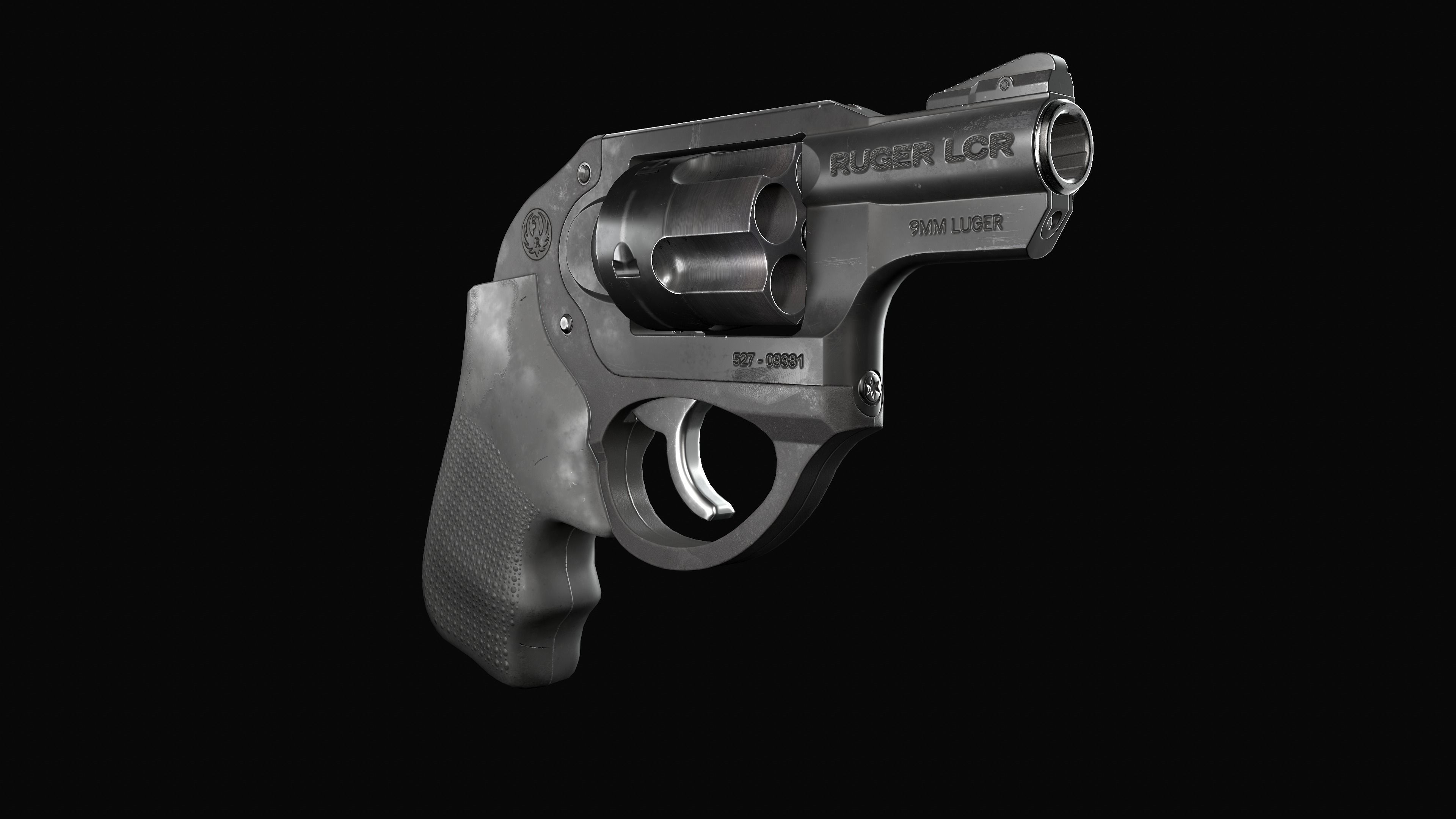 Ruger LCR 9mm Low-poly 3D model_4