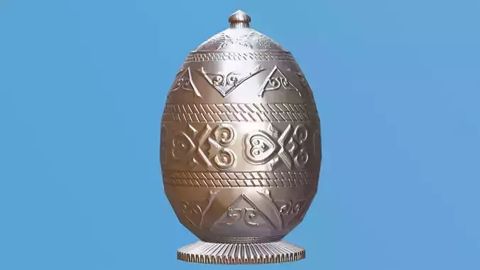 Ornate Silver Urn 2