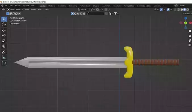 Game sword low poly