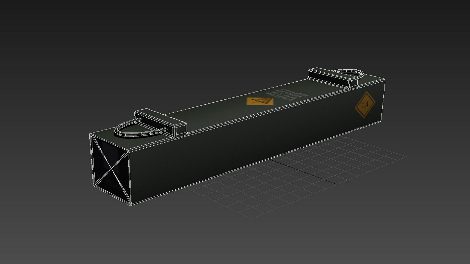 Ammo box tank shell 120mm Low-poly 3D model_7