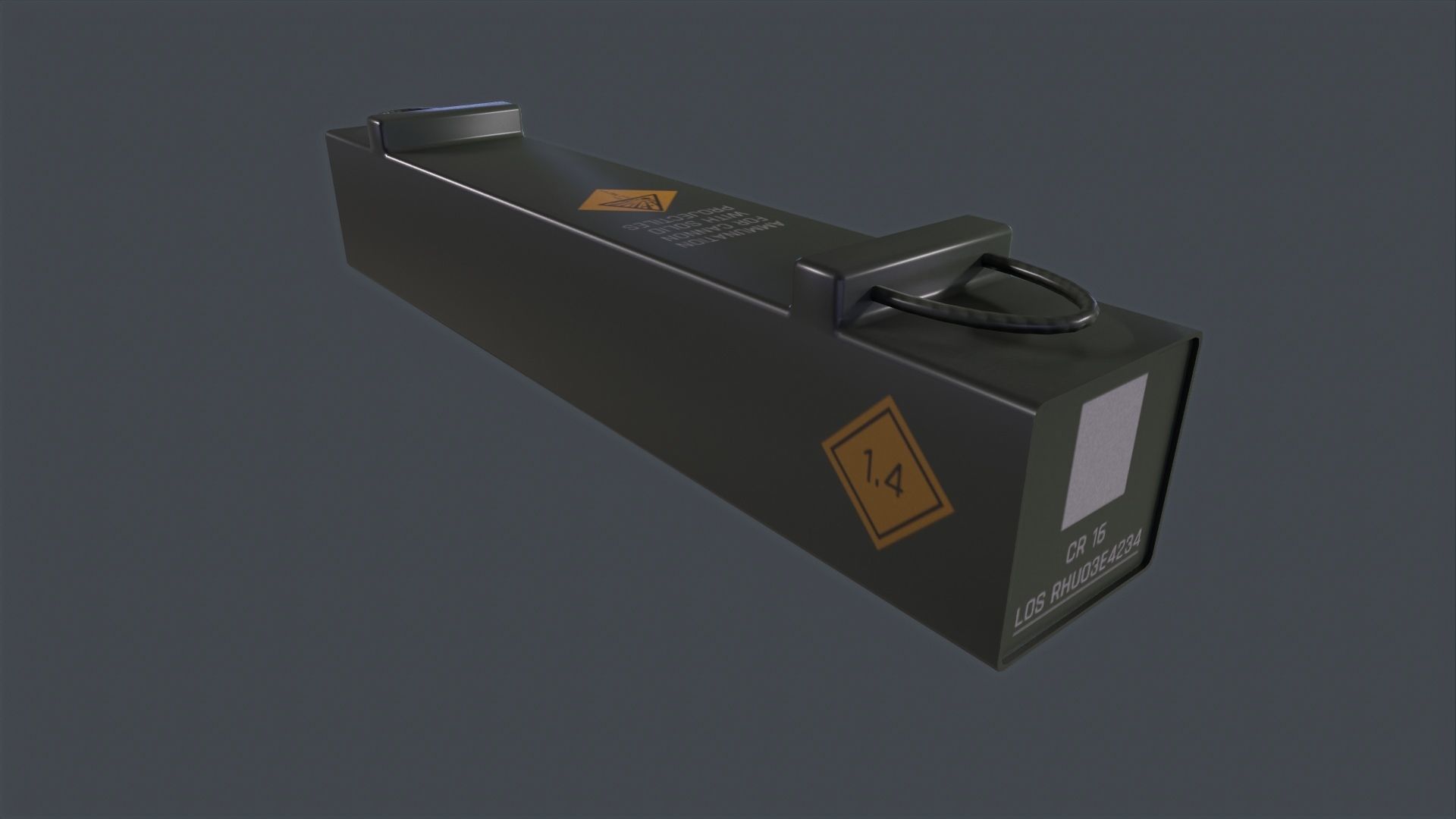 Ammo box tank shell 120mm Low-poly 3D model_5
