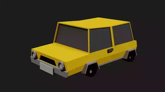 Lowpoly Comicstyle Car