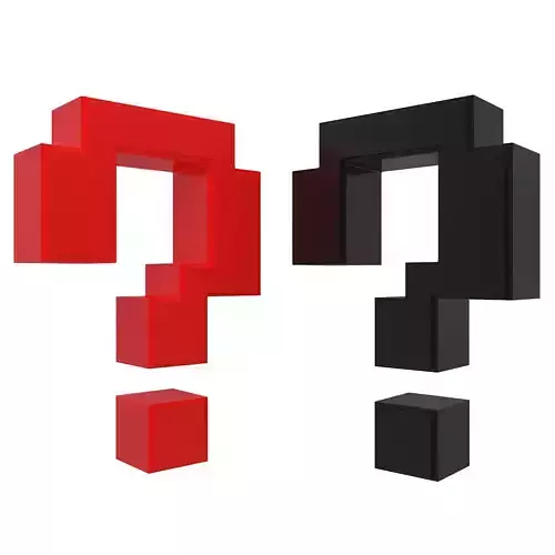 Question Mark Pixelated Two Color