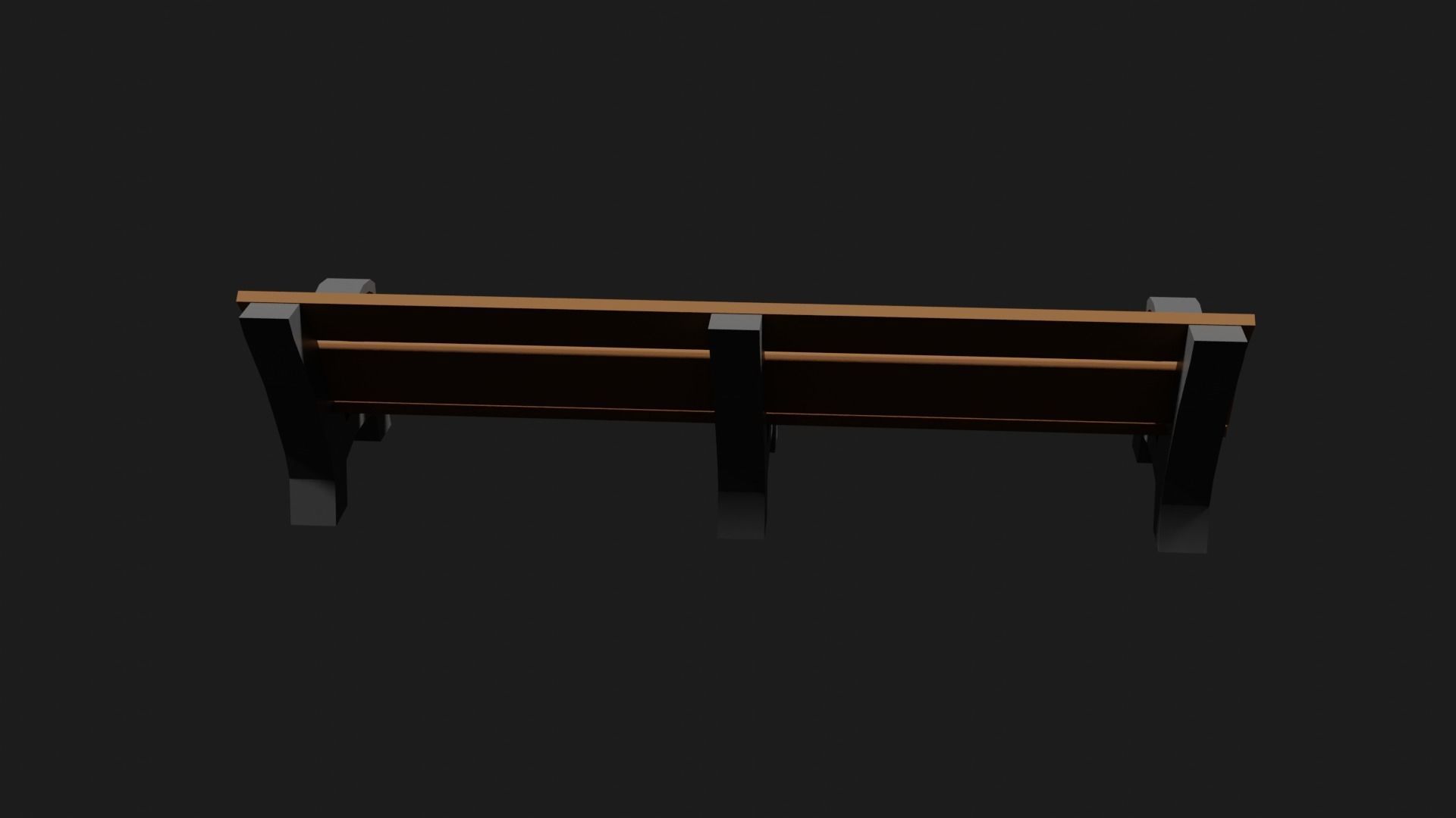 Lowpoly Park Bench Low-poly 3D model_13