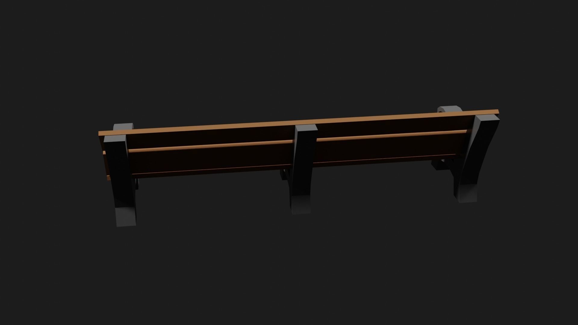 Lowpoly Park Bench Low-poly 3D model_12