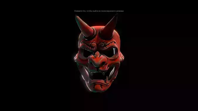 Samurai mask oni 3D model