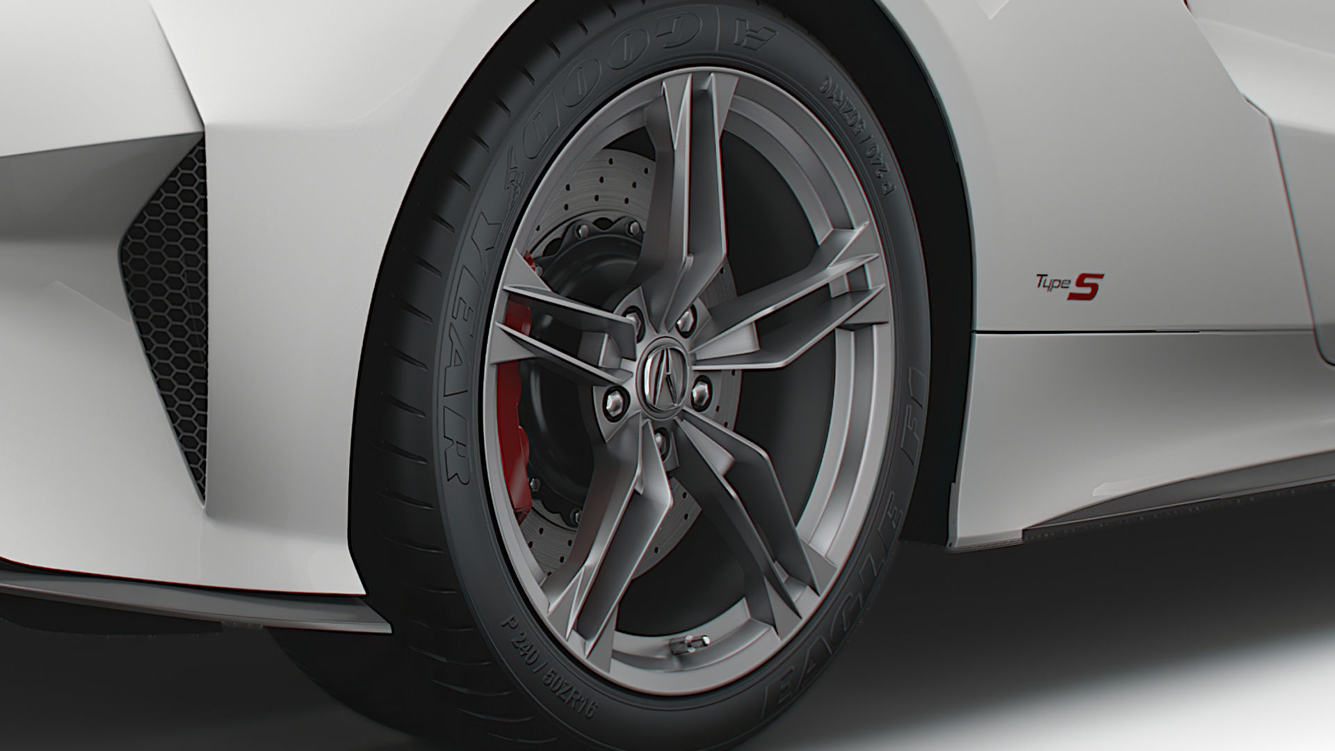 Acura NSX Type S 2022 wheel 3D model_2