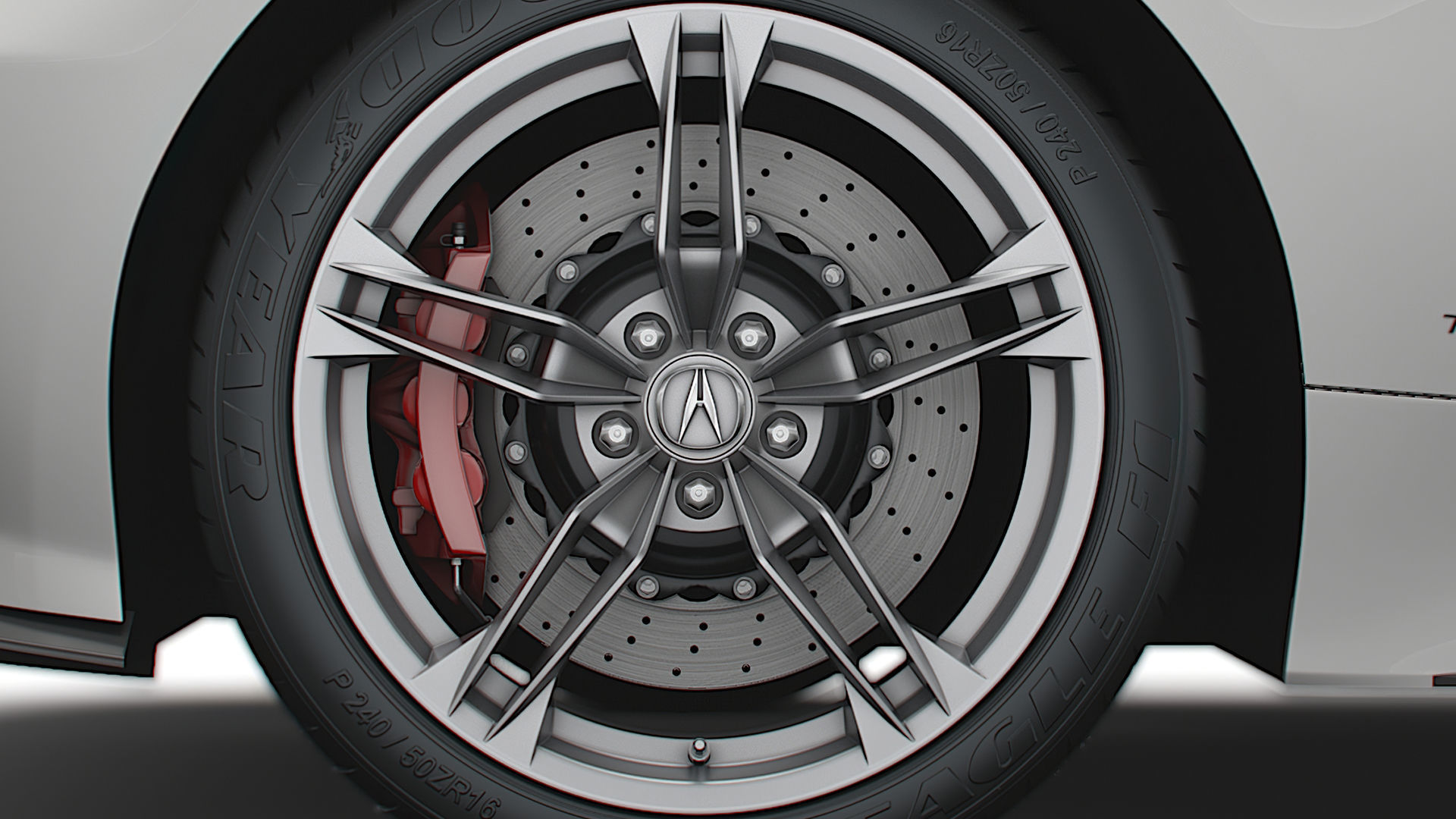 Acura NSX Type S 2022 wheel 3D model_1