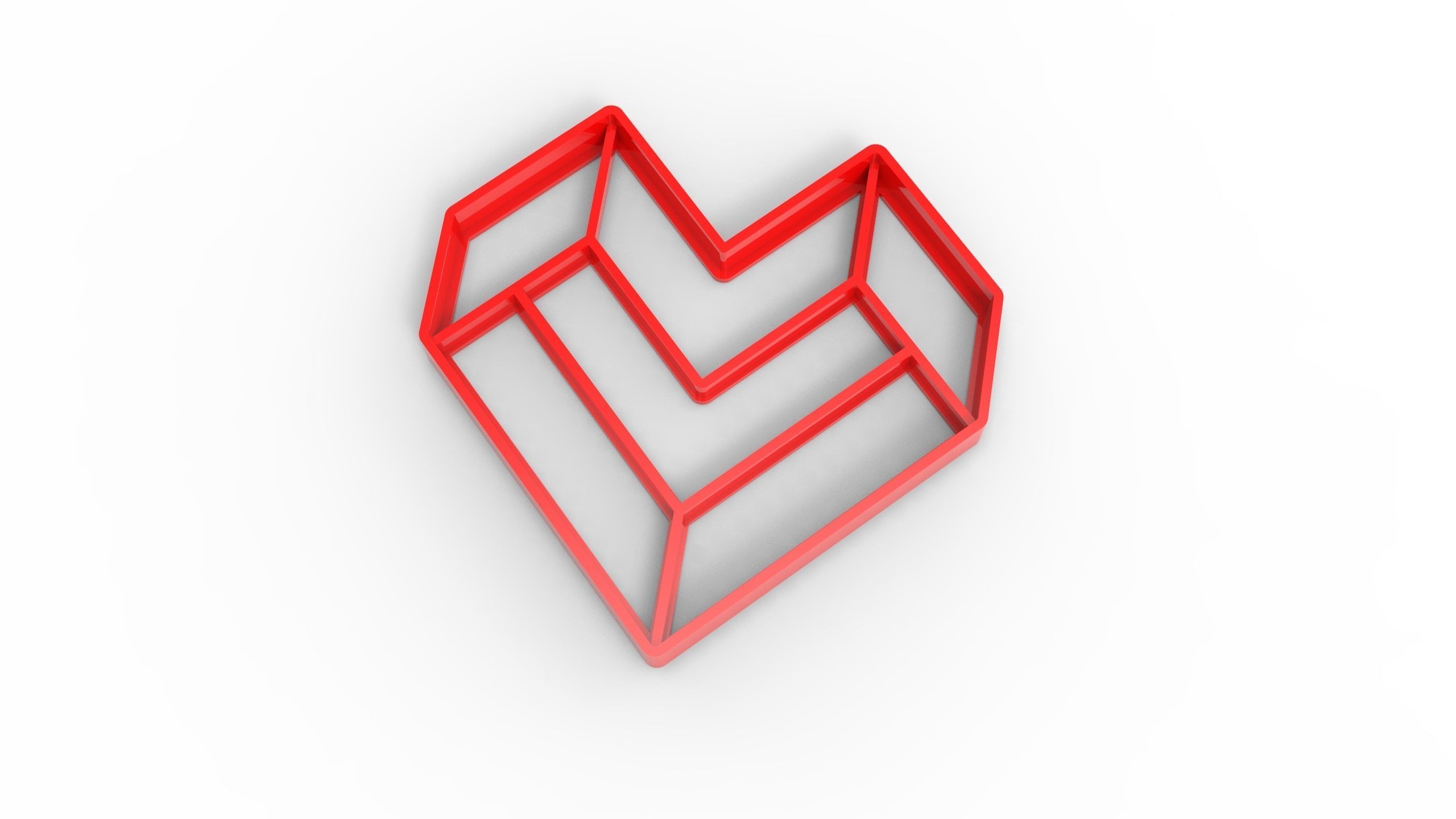 heart cookie cutter 3d print model valentine day 3D print model 3D print model_5