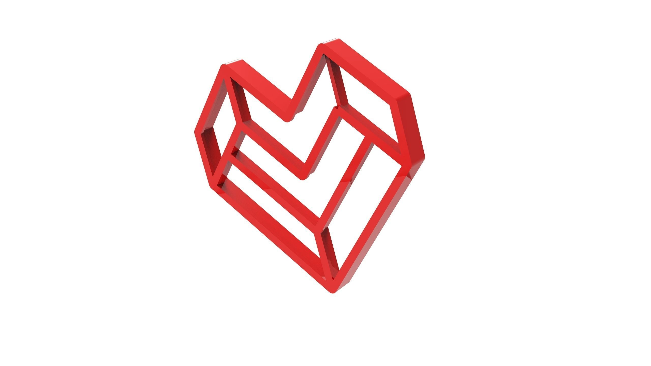 heart cookie cutter 3d print model valentine day 3D print model 3D print model_4