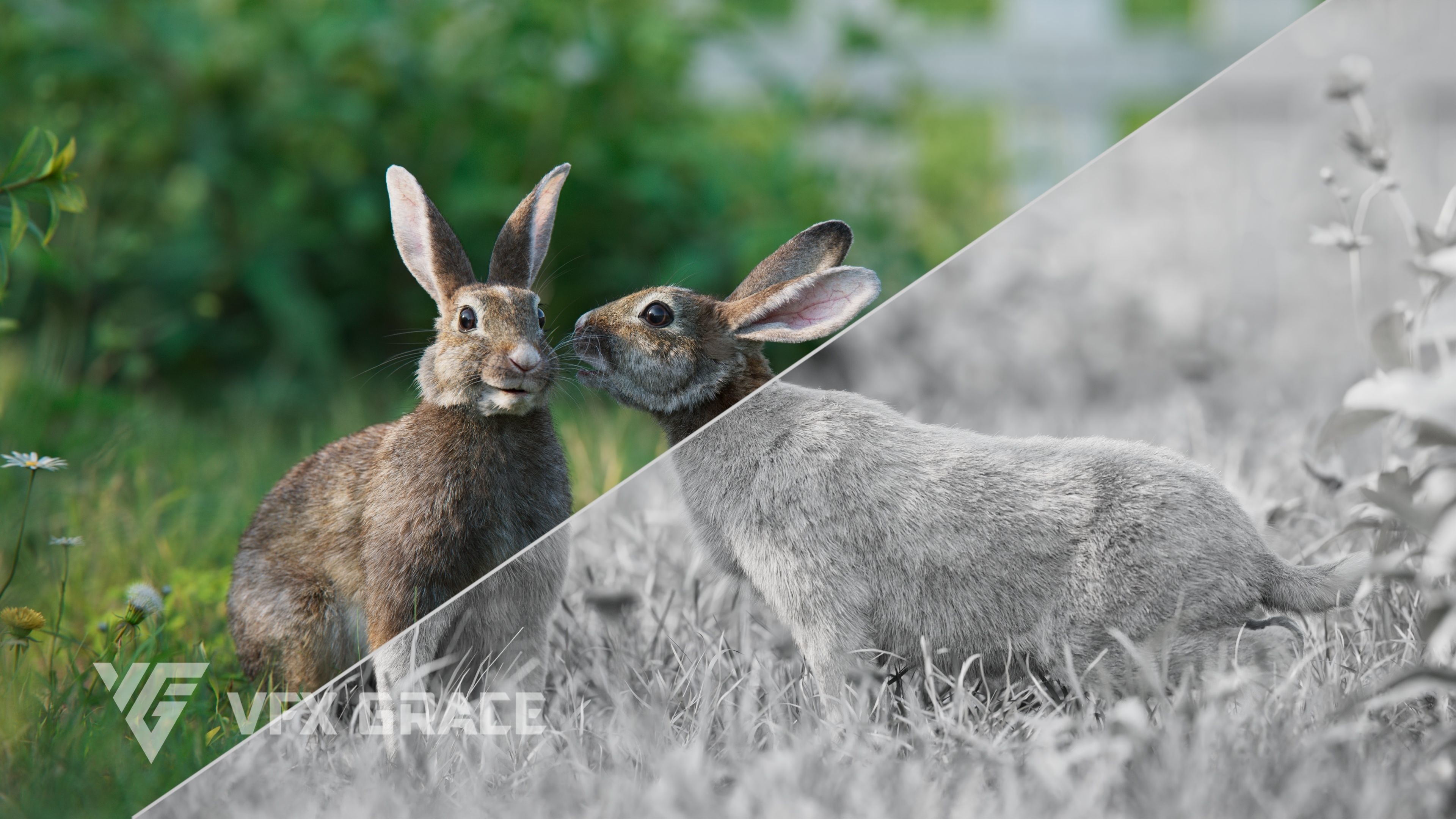 Japanese hare Animated VFX Grace 3D model_9