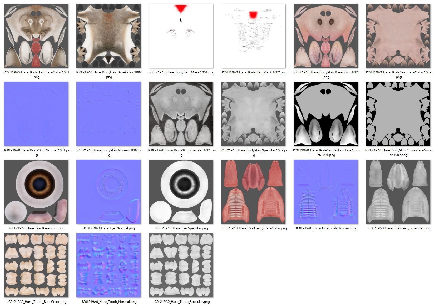 Japanese hare Animated VFX Grace 3D model_33