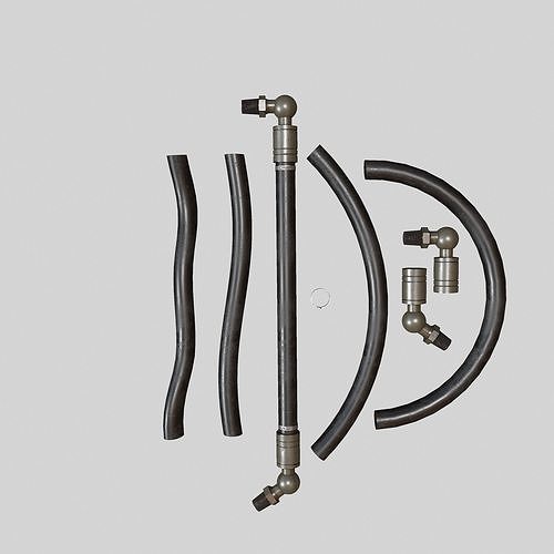 Hydraulic pipeline rubber 3D model