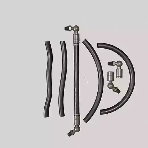 Hydraulic pipeline rubber 3D model