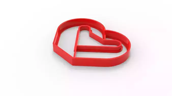 heart cookie cutter 3d print model valentine day 3D print model