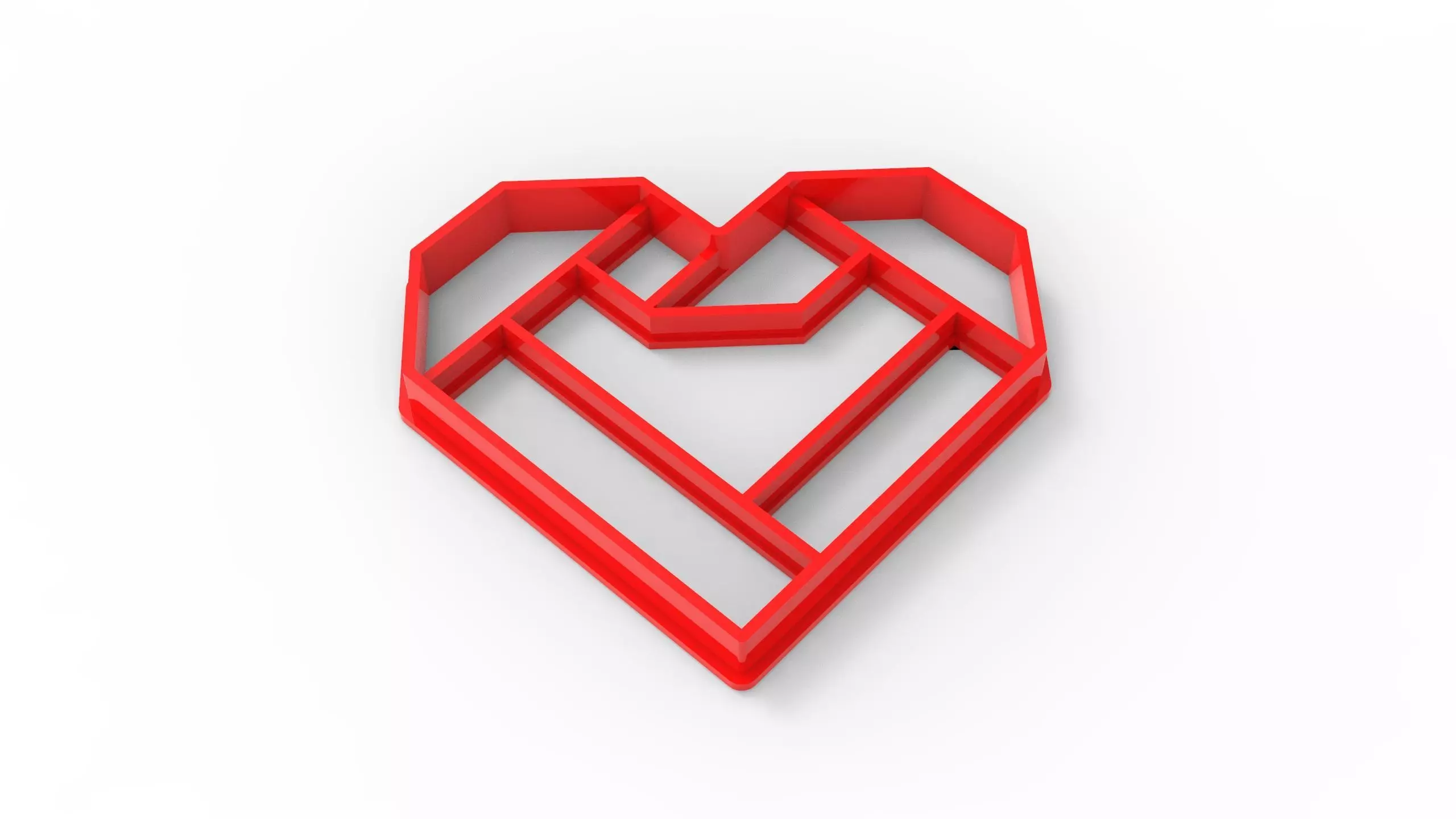 heart cookie cutter 3d print model valentine day 3D print model 3D print model_0