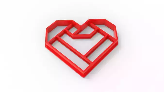 heart cookie cutter 3d print model valentine day 3D print model 