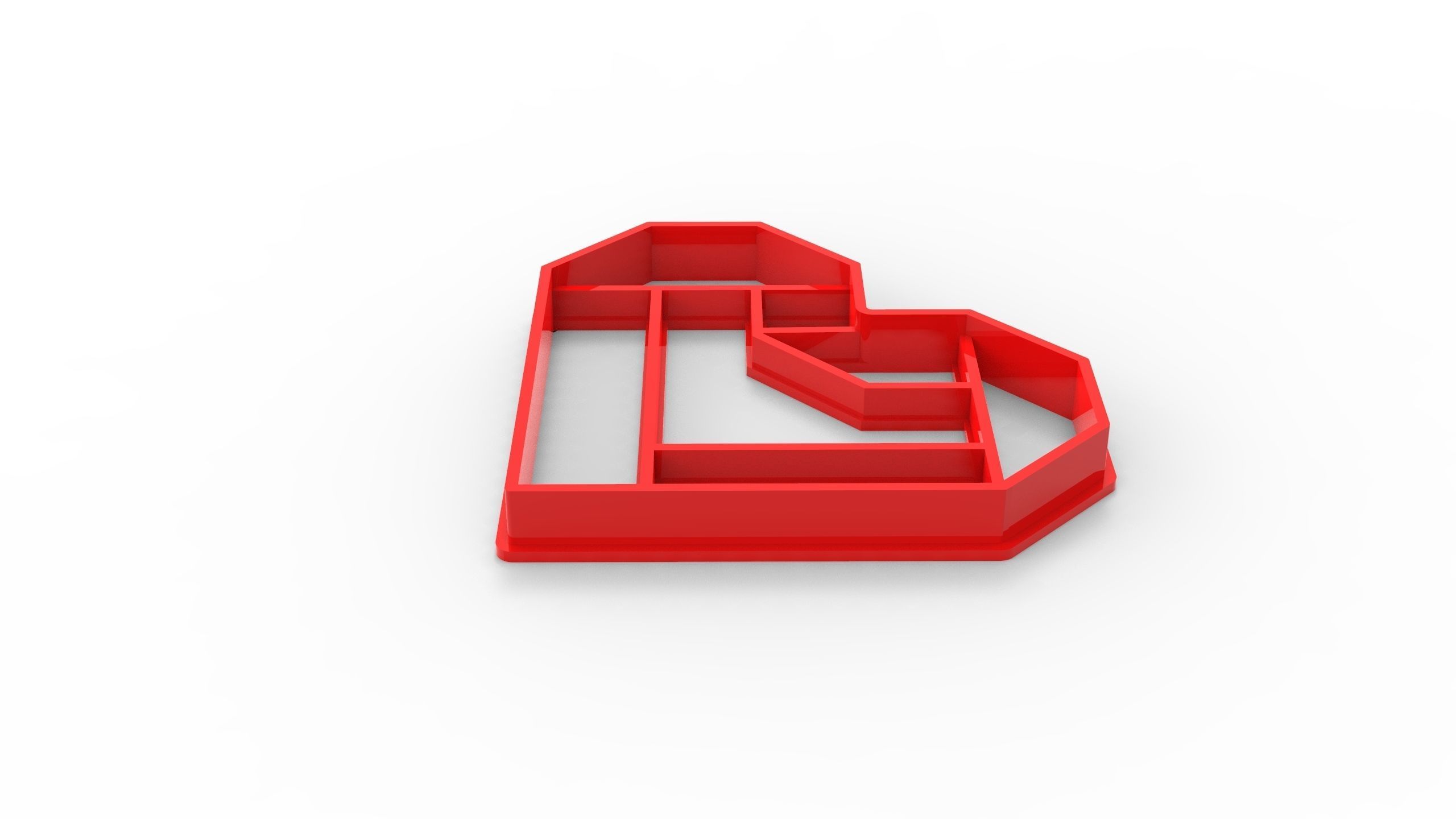 heart cookie cutter 3d print model valentine day 3D print model 3D print model_1