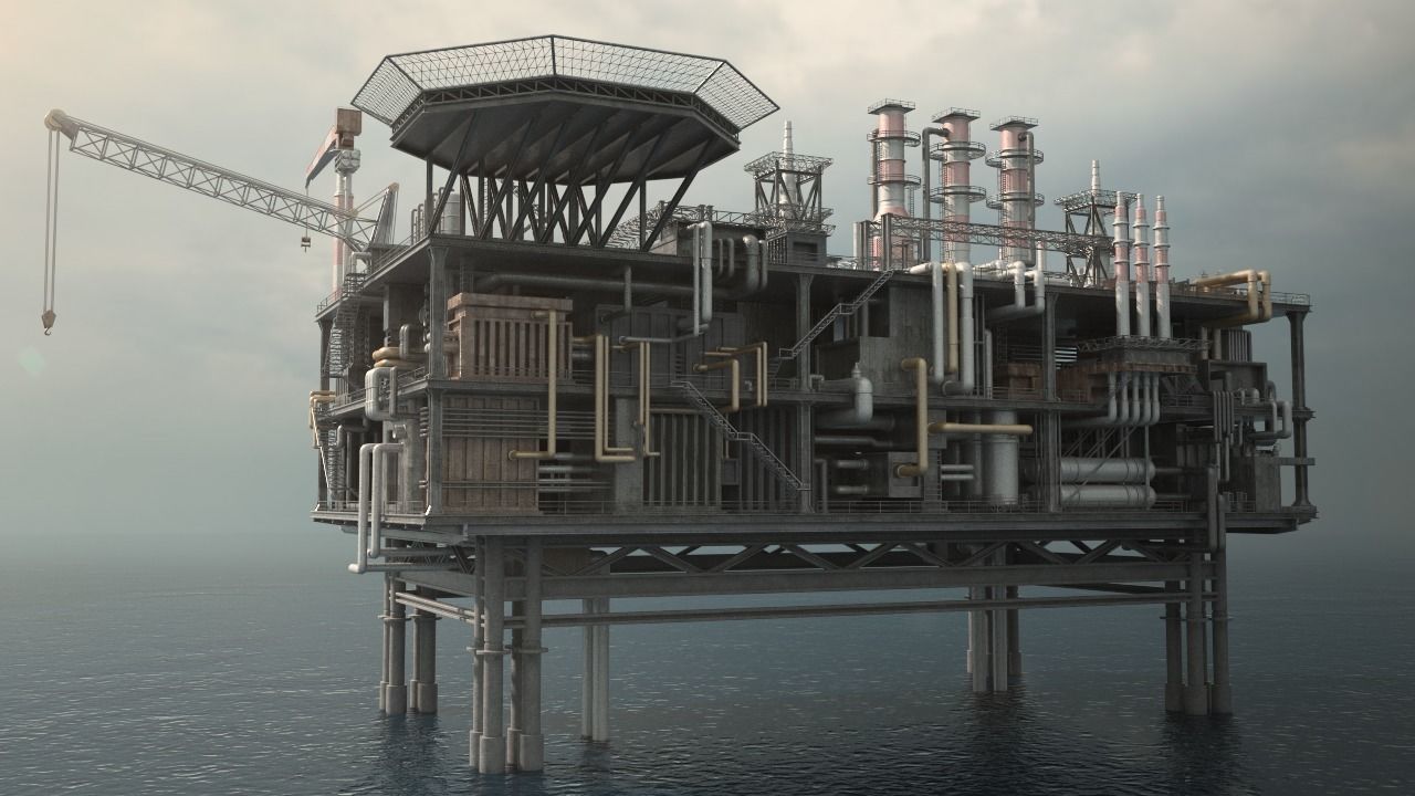 Oil Platform 3D model_4