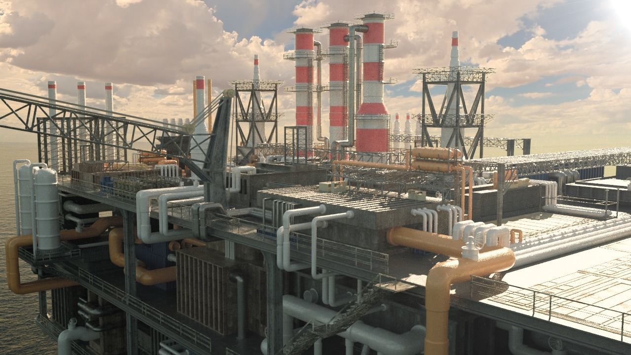 Oil Platform 3D model_2