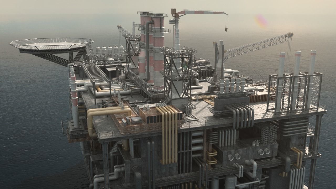 Oil Platform 3D model_1