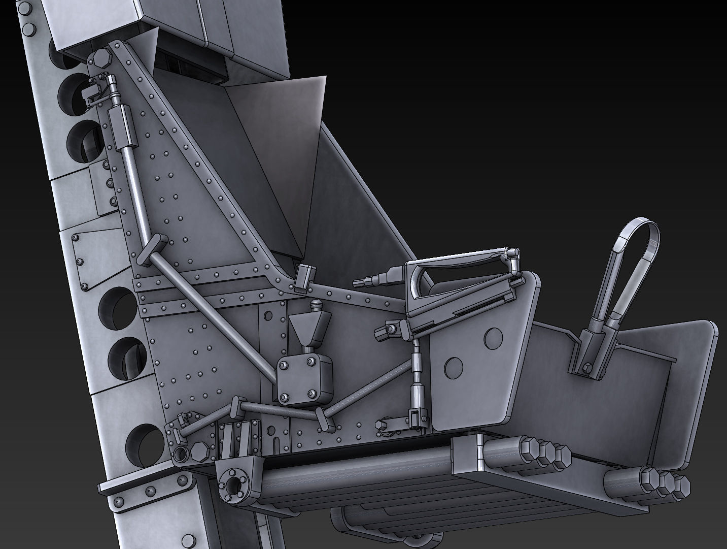 F104 Starfighter internal cockpit Stl files only 3D print model_11