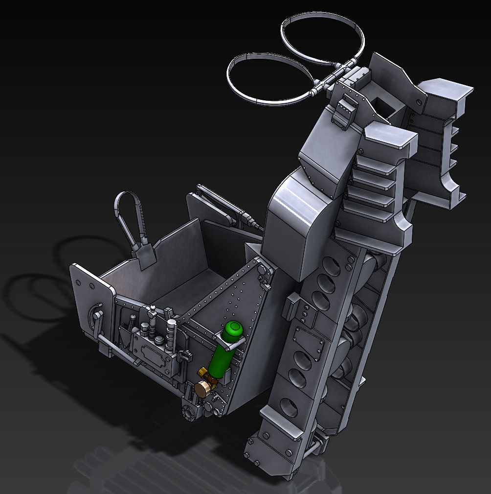 F104 Starfighter internal cockpit Stl files only 3D print model_14