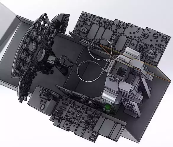 F104 Starfighter internal cockpit Stl files only 3D print model