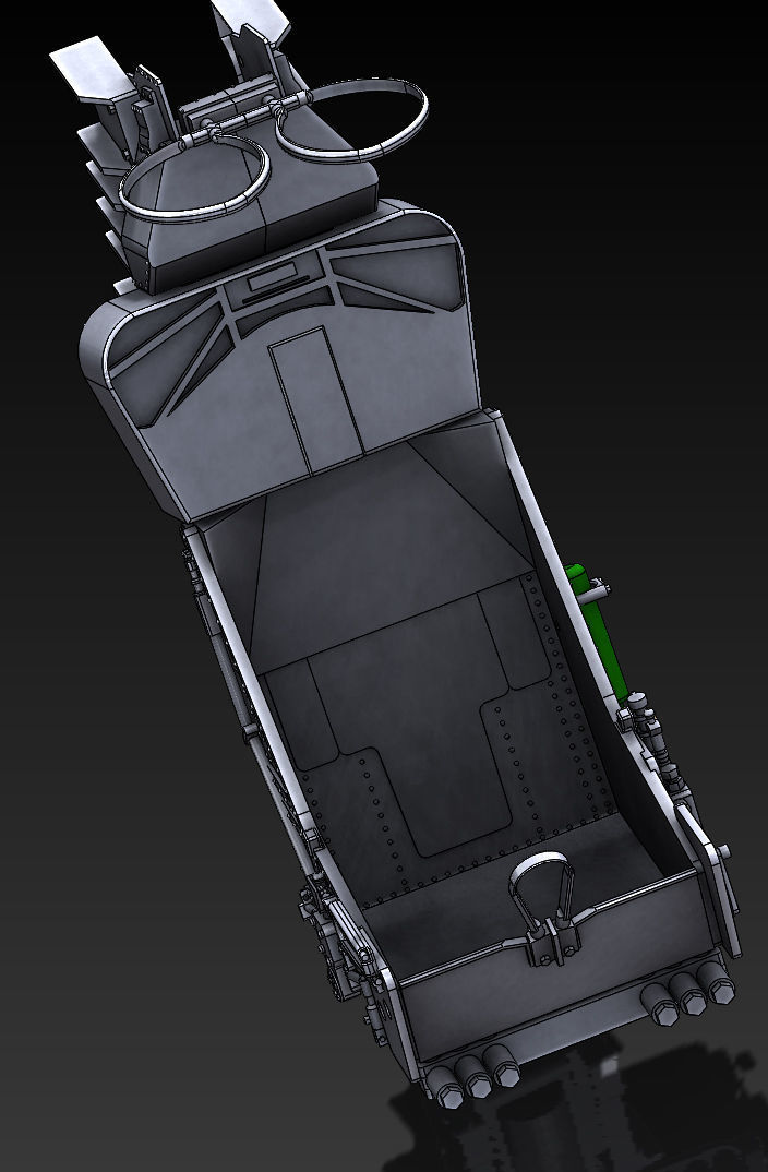 F104 Starfighter internal cockpit Stl files only 3D print model_16