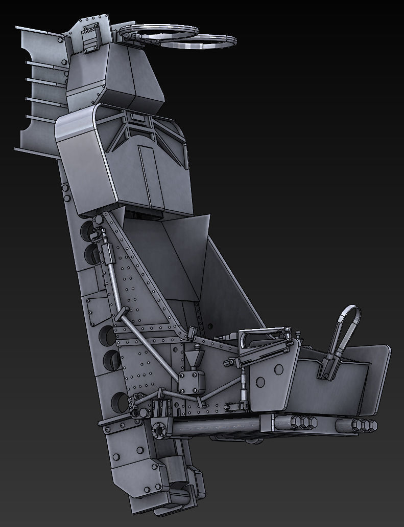 F104 Starfighter internal cockpit Stl files only 3D print model_13