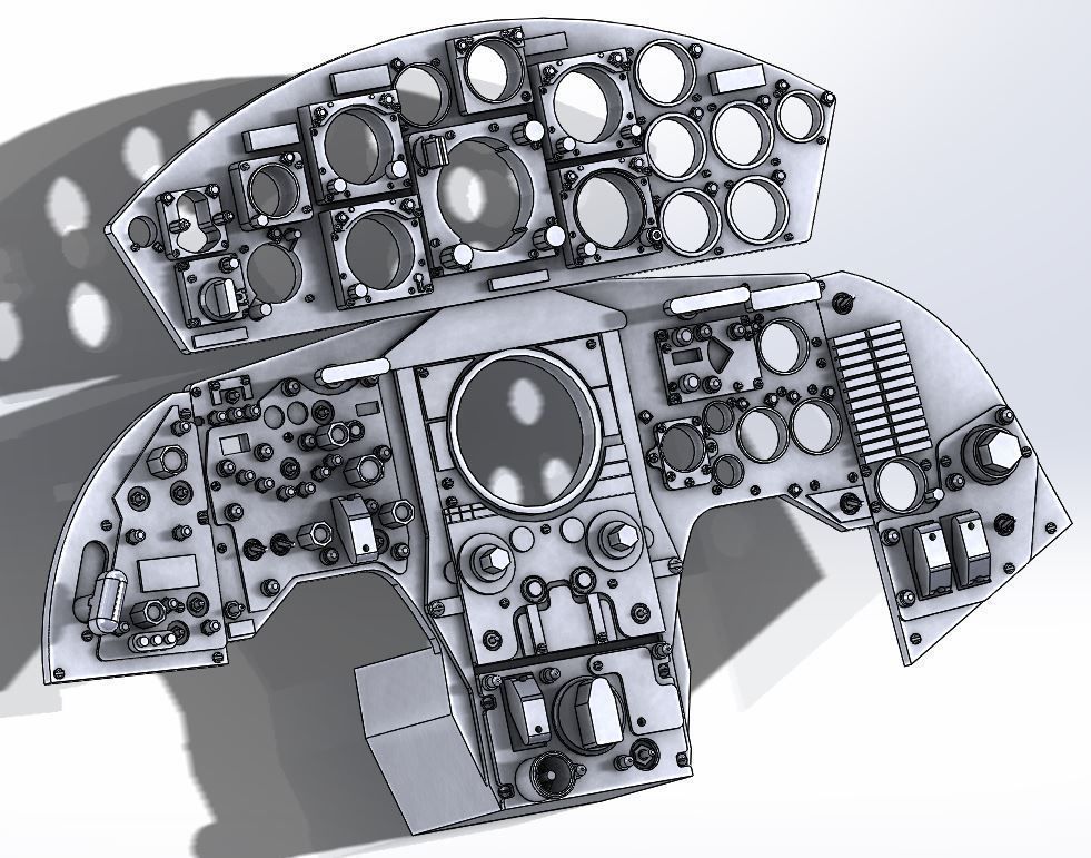 F104 Starfighter internal cockpit Stl files only 3D print model_6