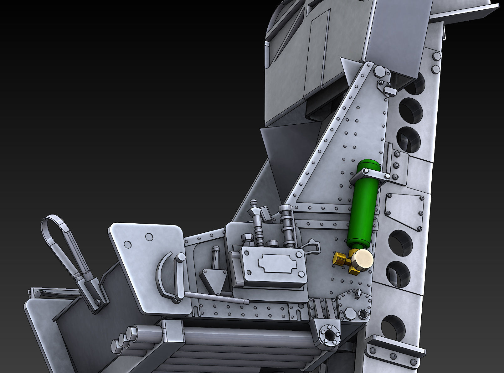 F104 Starfighter internal cockpit Stl files only 3D print model_12