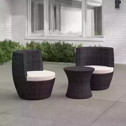 Chan Round Long Bistro Set