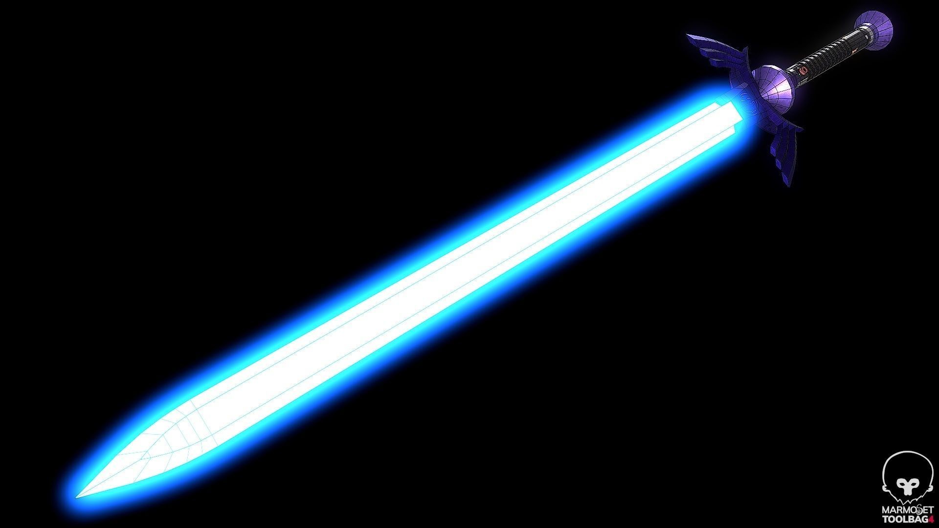 Lightsaber Master Sword Low-poly 3D model_3