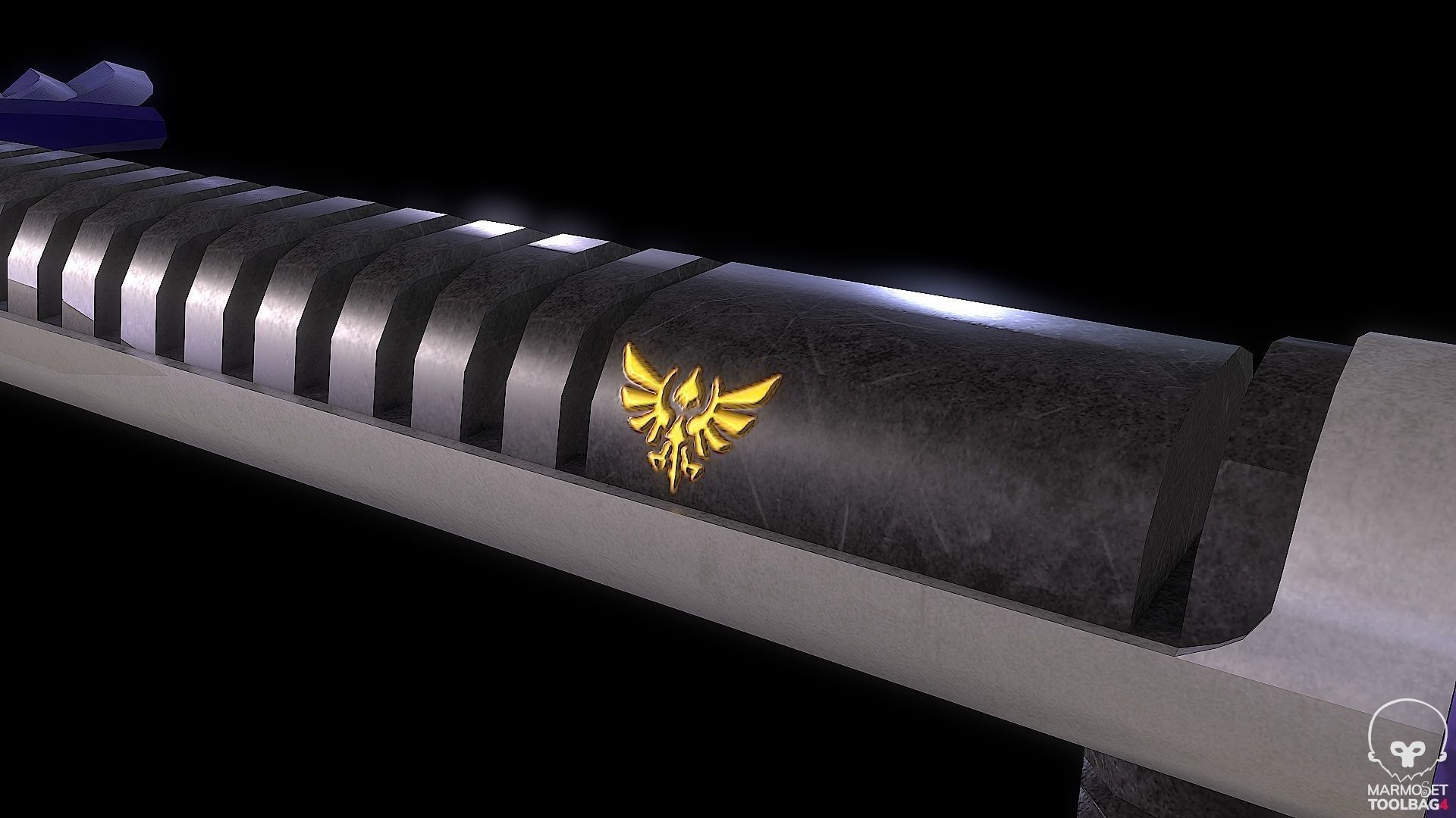 Lightsaber Master Sword Low-poly 3D model_10