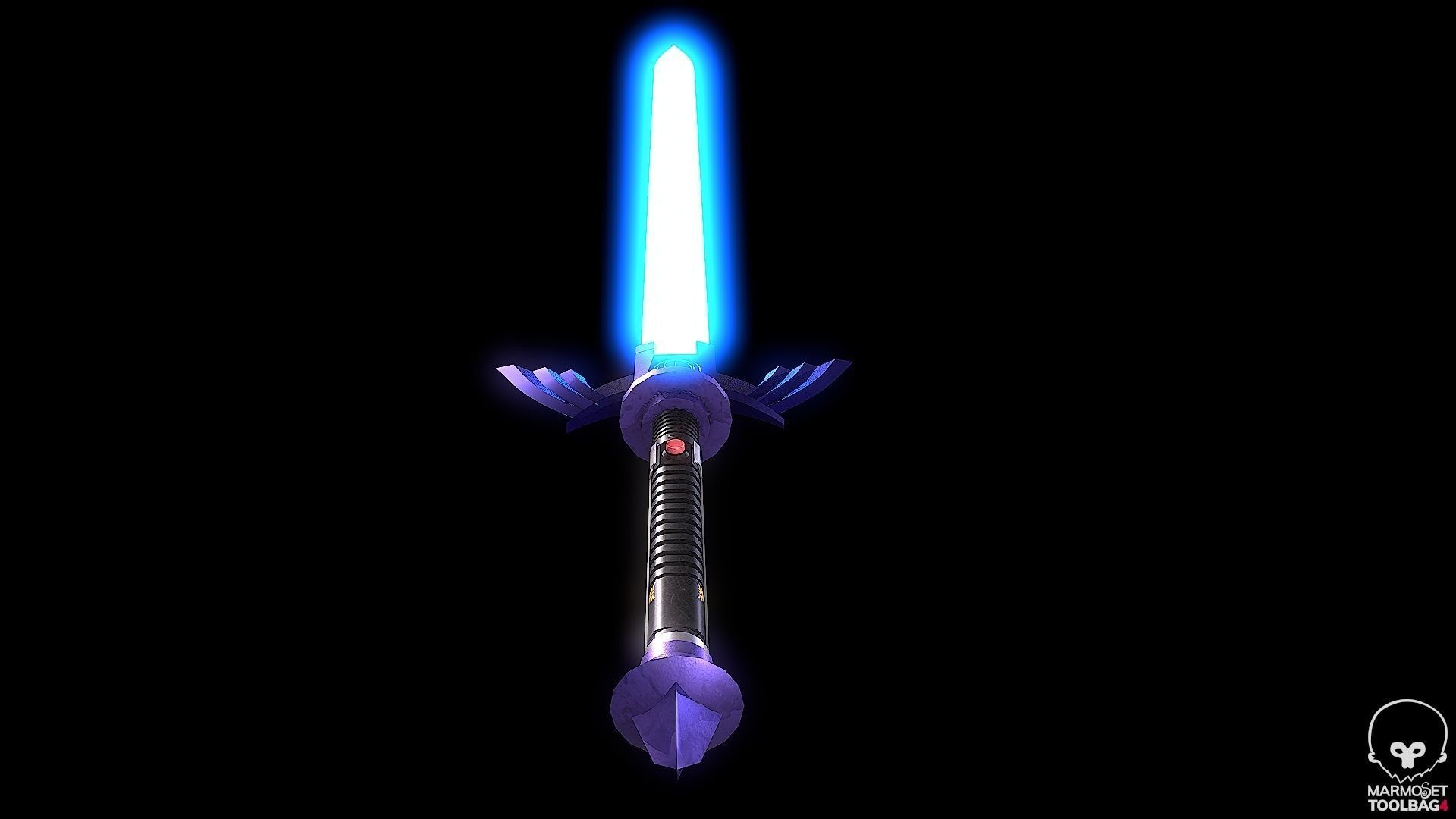 Lightsaber Master Sword Low-poly 3D model_11