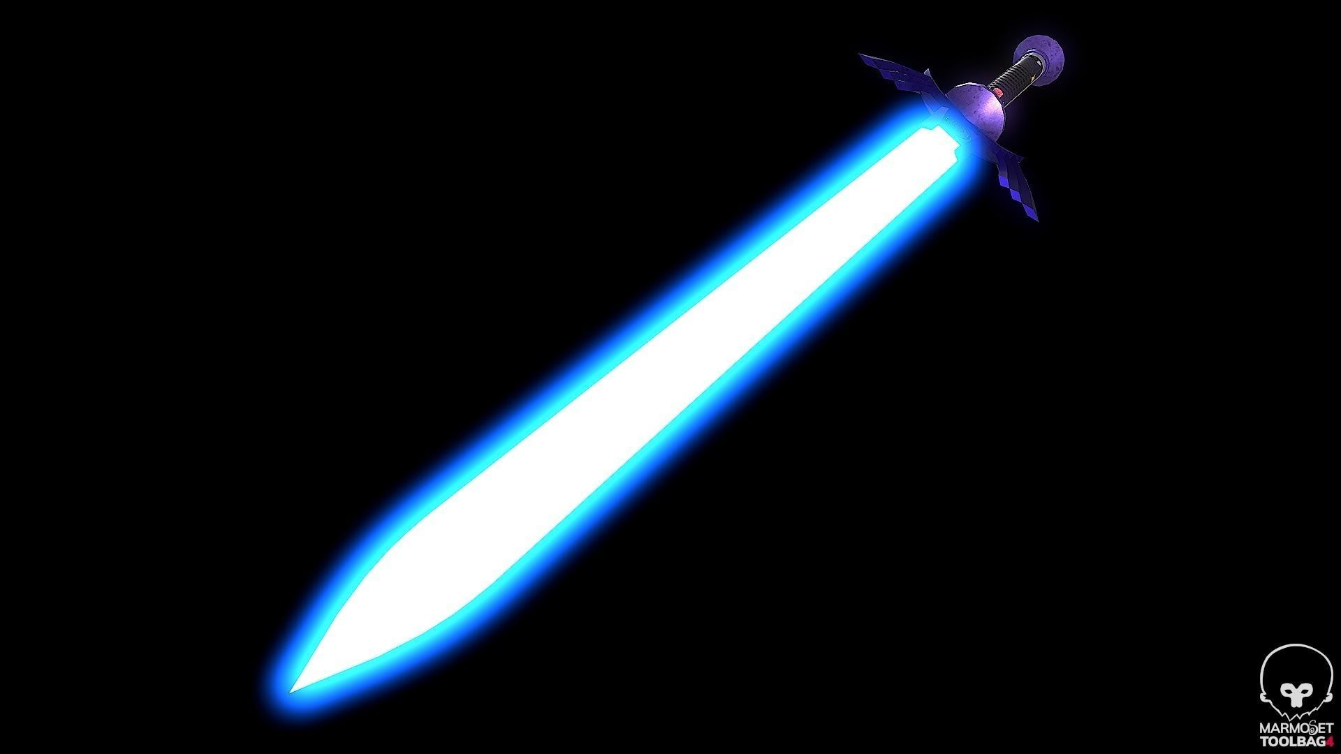 Lightsaber Master Sword Low-poly 3D model_12