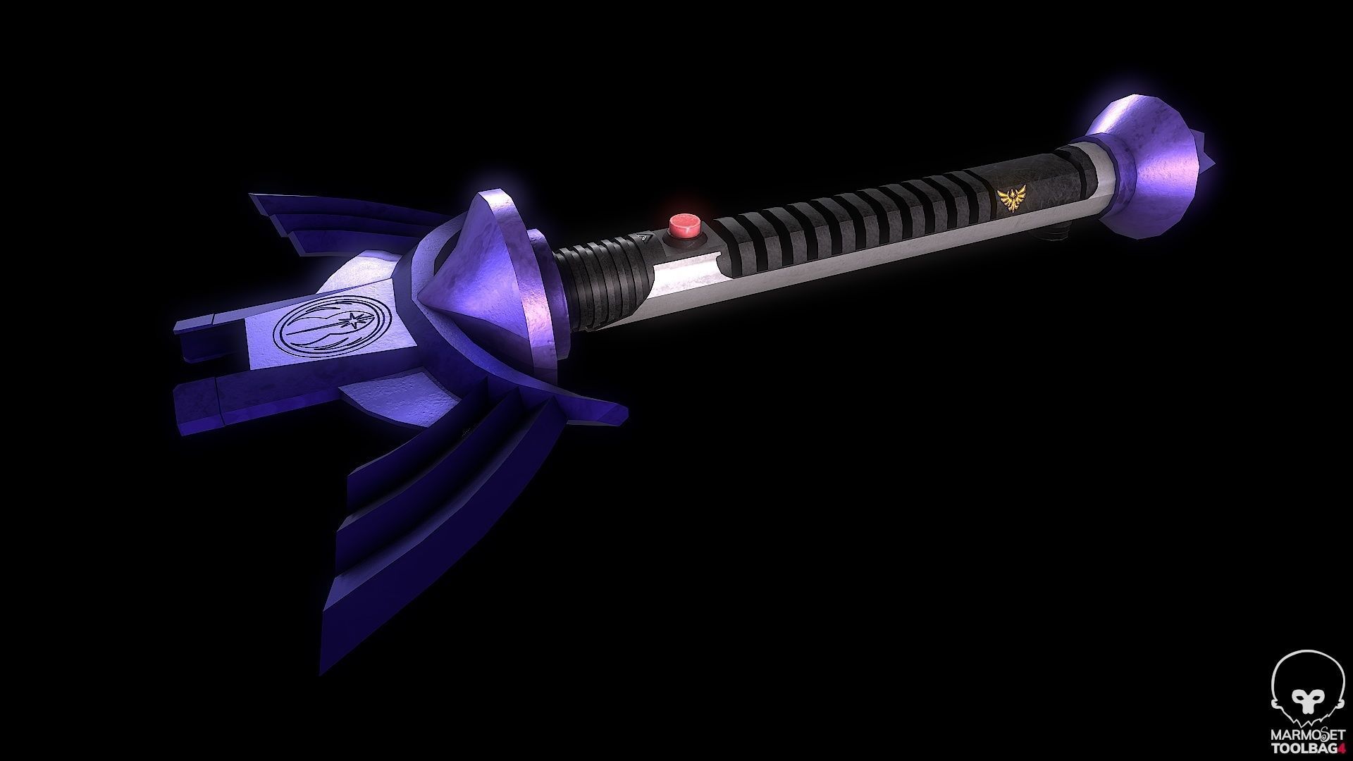 Lightsaber Master Sword Low-poly 3D model_6