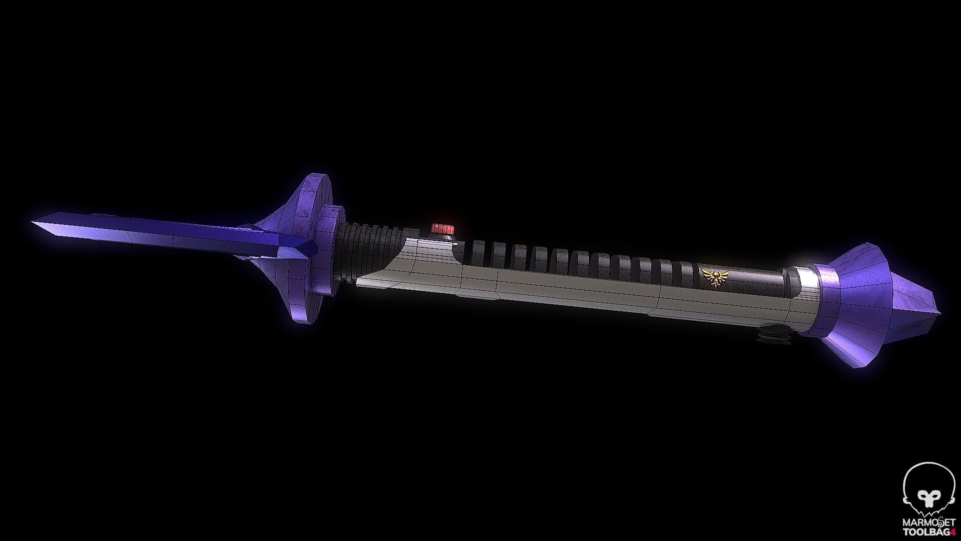 Lightsaber Master Sword Low-poly 3D model_5