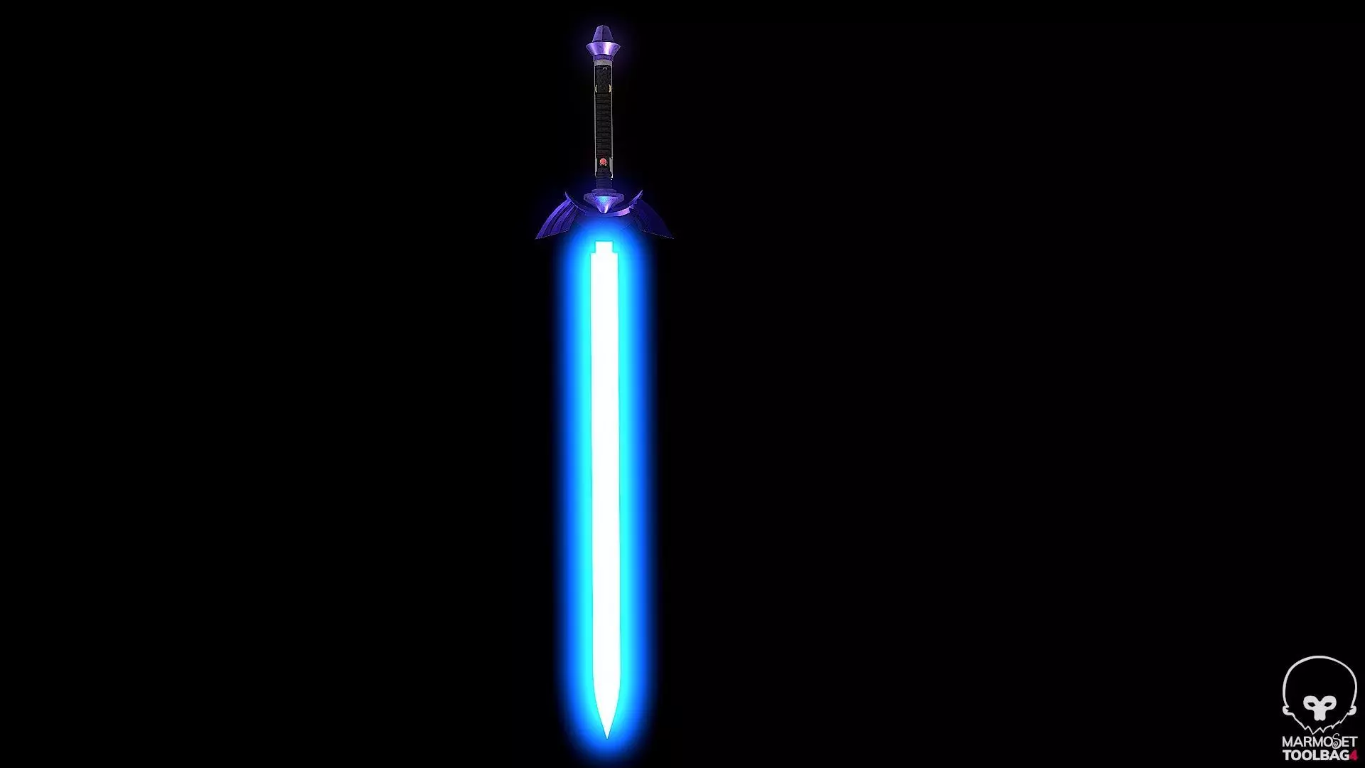 Lightsaber Master Sword Low-poly 3D model_0