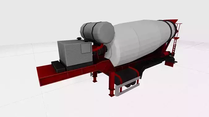 Concrete mixer trailer