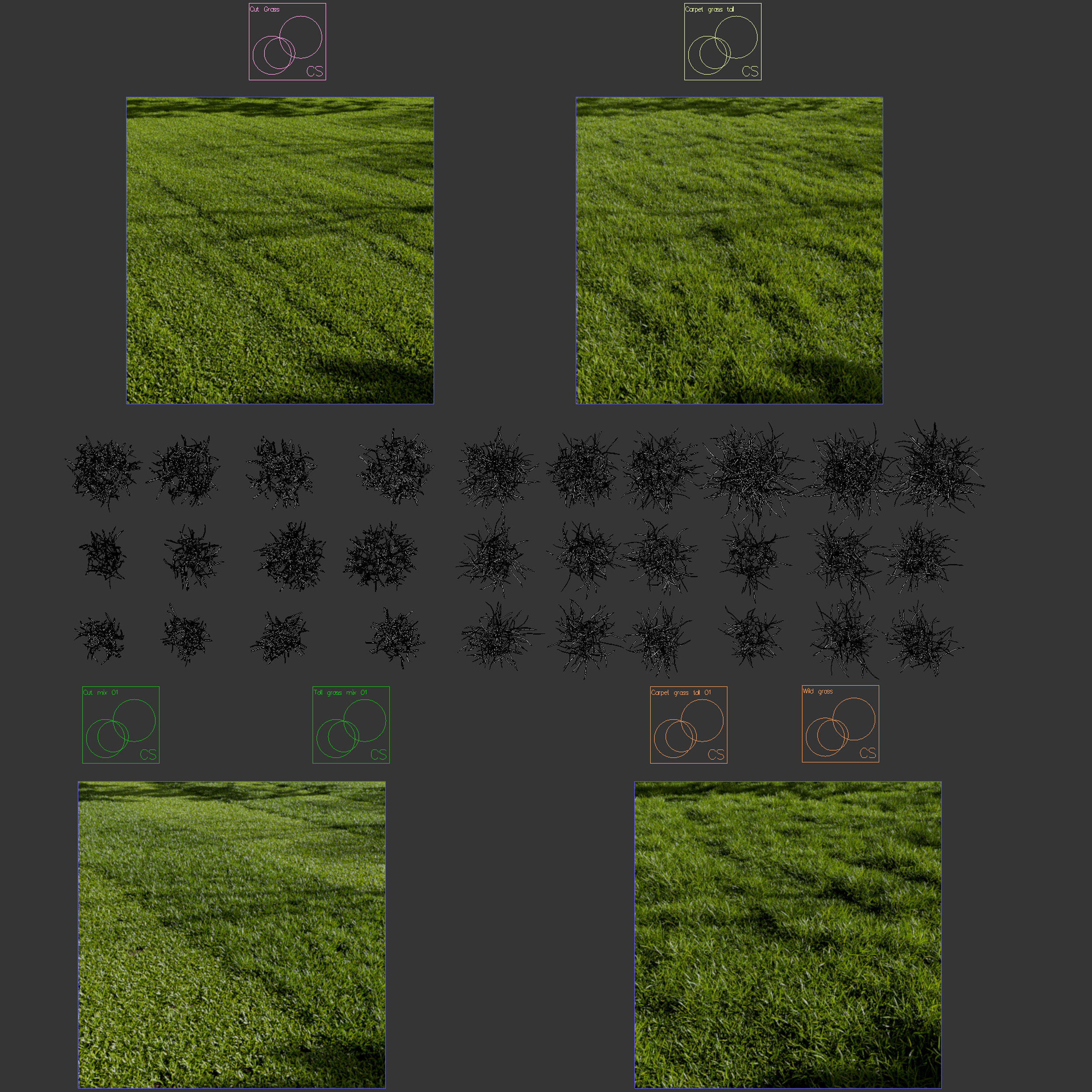 Grass Pack 01 3D model_6