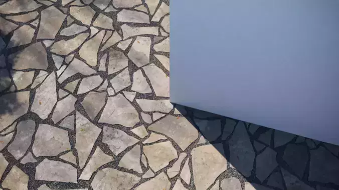 Crazy stone pavement with dirt Texture
