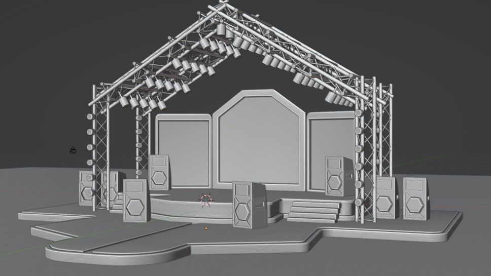 Entertainment Concert Event Stage 3D Model with Light 3D model_20