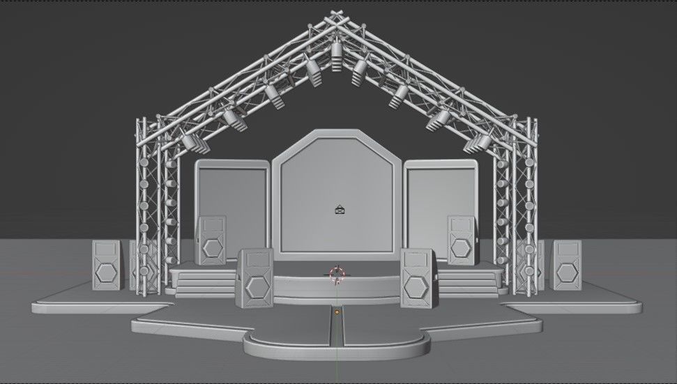 Entertainment Concert Event Stage 3D Model with Light 3D model_19