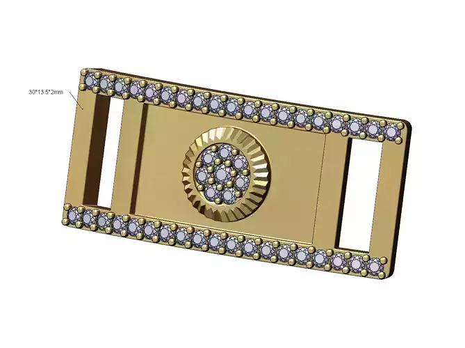 Bezel cluster diamond bracelet plate