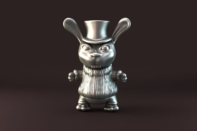Mad rabbit pendant 3D print model