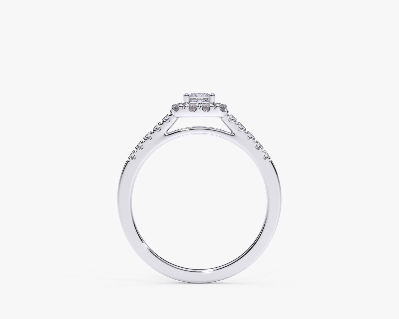 ZDR0142 engagement ring with princess cut diamonds 3D print model_3